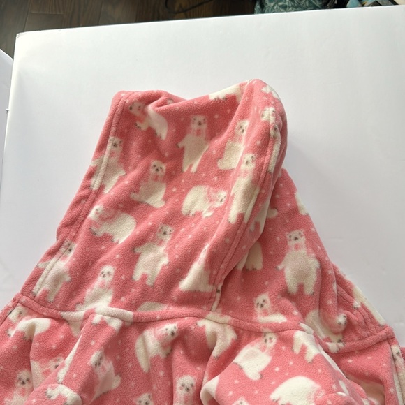 Gymboree girls fleece pink and white polar bear sweater jacket sweatshirt size 6 - Picture 8 of 8